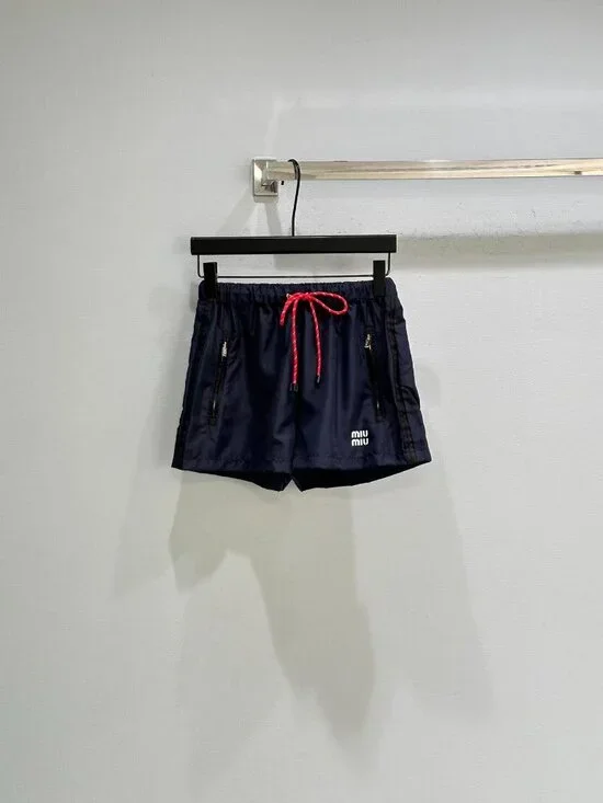 Miu Miu Navy Hooded Jacket & Shorts Tracksuit Set - Picture 2 of 7